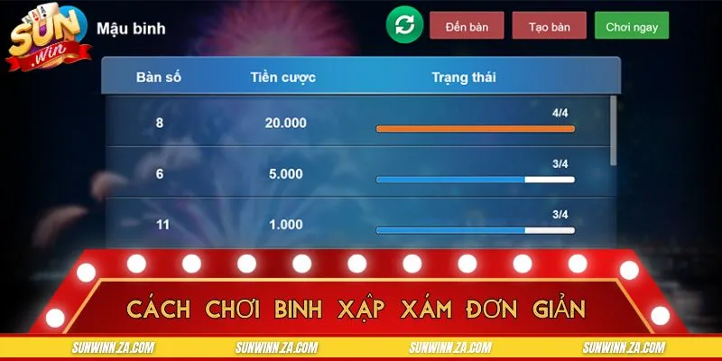 Hướng dẫn vào bàn cược siêu dễ